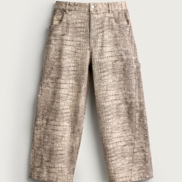 PANTALON À IMPRIMÉ ANIMAL, COUPE DÉCONTRACTÉE