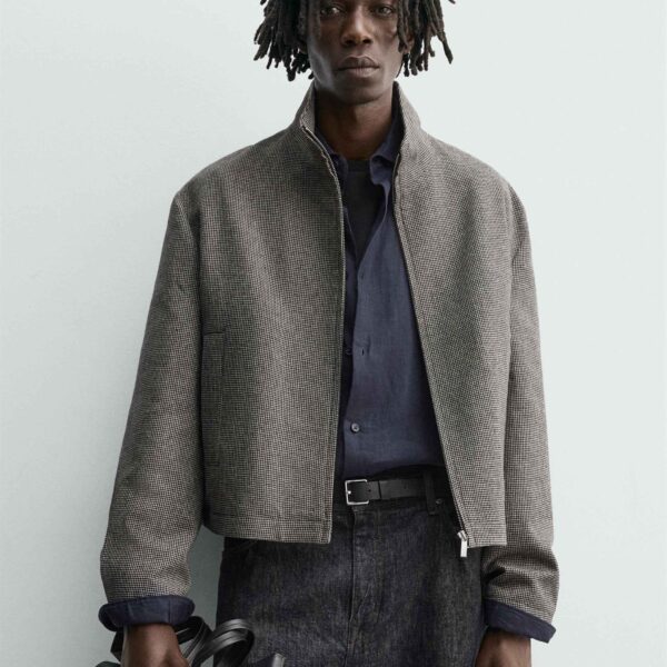 HOUNDSTOOTH ZIP JACKET
