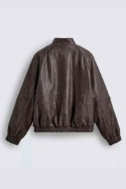 VESTE HOMME EFFET CUIR TEXTURÉ MARRON – Image 5
